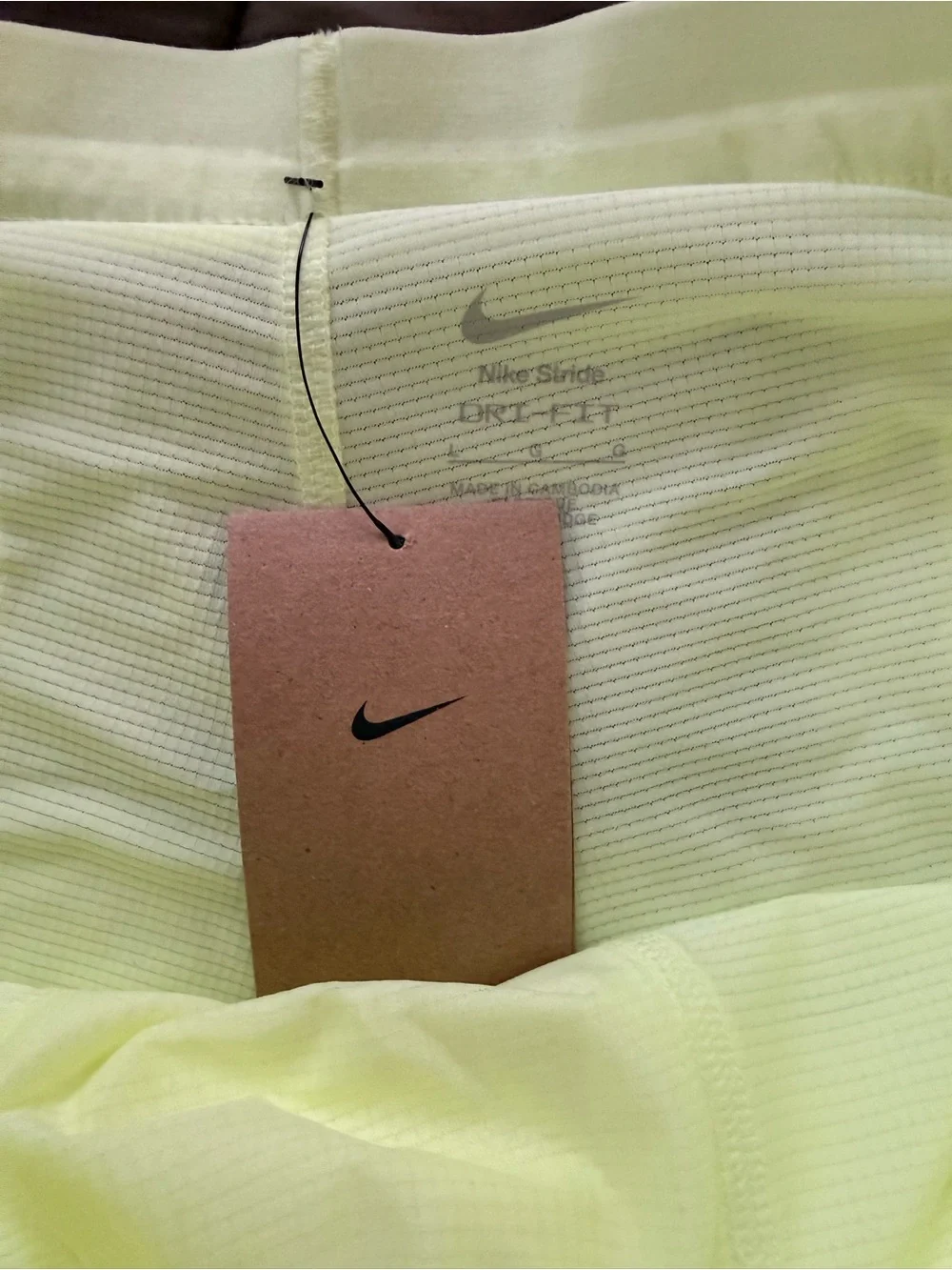 Nike Running Men’s Neon Lime Athletic Running Shorts with Reflective accents